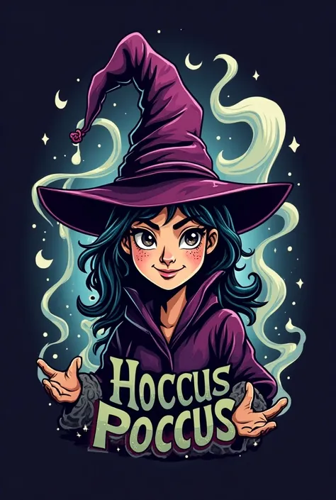  You have a logo for a recreational company specializing in costume and Halloween themed events, The company is called HOCCUS POCCUS 
