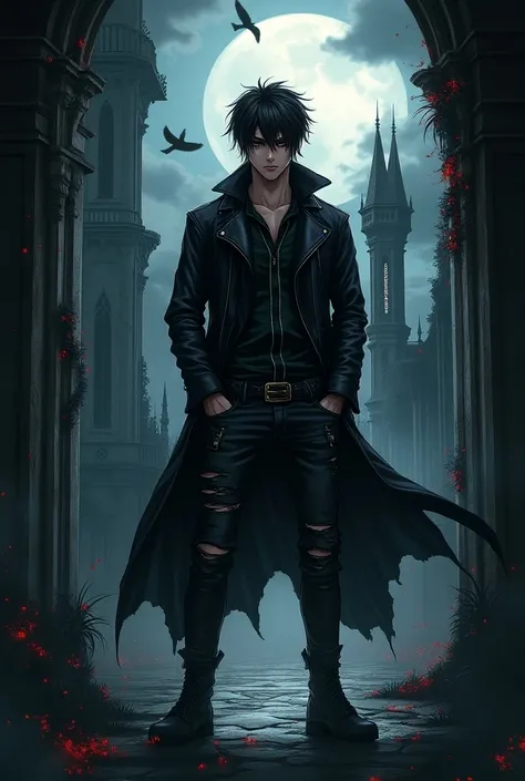 Create a Highly  detailed Image of a Gothic style anime  tcg card  inspired by Ryan Upchurch

