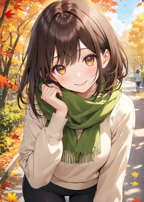 ((( anime Ao no Hakos Kano Chinatsu 1 ,9、Height 162 cm1 ,9、 shiny brown hair,  hairstyle is straight shaggy bob 1,9,  beautiful brown eyed middle school students 、smile、Sparkling Eyes, (fine grain)、Ultra-fine mesh、  highly detailed face holding 1  , shinin...