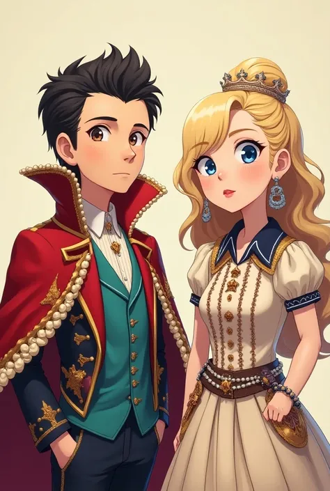 Anime, Fire Emblem Preppy King and Princess both wearing a Massive Popped Collar Polo taller than his head