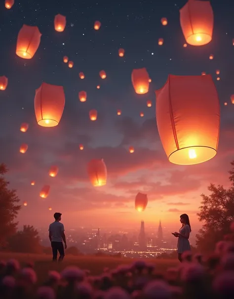 
    photorealism, 16k render ,UHD,HDR color , incredible study of ,   looking from the ground into the late evening sky :    ( Detailed and detailed surreal lots of floating lights ,  light floating in the sky in the starry sky )  The swaying lights of va...