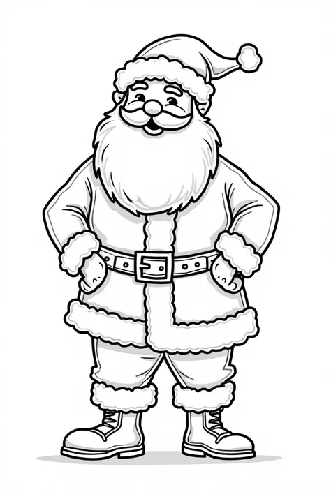 Santa Claus line coloring page