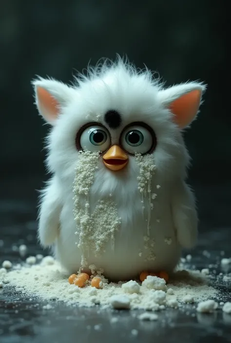 Furby crying tears of cocaine