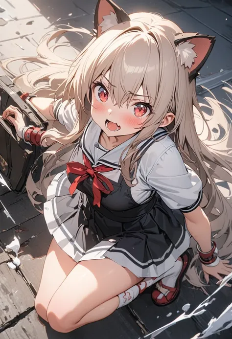 8k,masterpiece,best quality,ultra detailed,break, yuudachi  (kancolle) , full body ,
