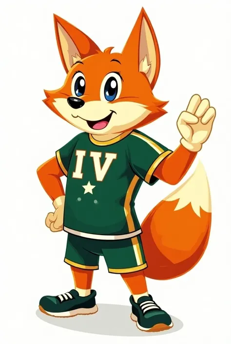 DESIGN A PRETTY RED FOX WITH SPORTSWEAR,   A MASCOT FROM THE UNT ENVIRONMENTAL ENGINEERING CLASS IV