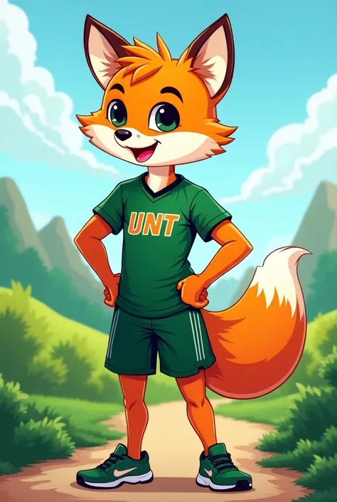 DESIGN A PRETTY FOX WITH SPORTSWEAR,   A MASCOT FROM UNT ENVIRONMENTAL ENGINEERING PROMOTION IV