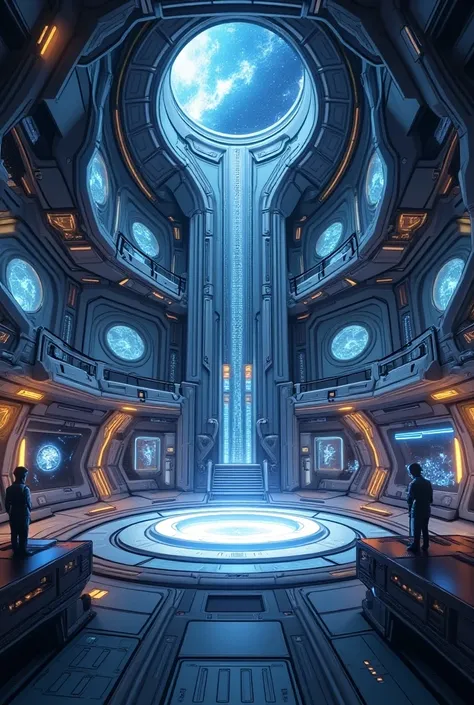  anime style. Interior of a Mass Effect spaceship