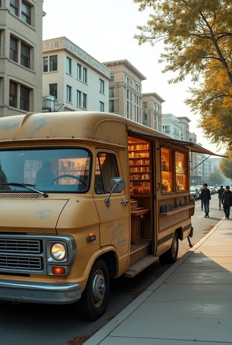 Ecodesign of a 1965 Chevrolet van reused as a library 