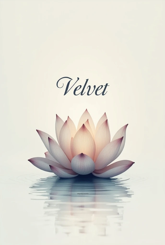 Event organization logo called velvet with a lotus flower
