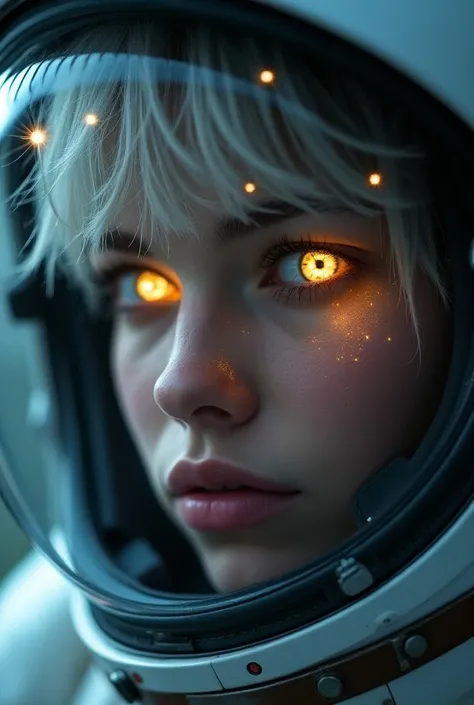 (Close-up of a masterpiece:1.5)0.9]，(Space and astronauts:1.2) (Messy silver hair:1.1) (Heterochromia yellow blue eyes:1.2) (Space Helmet:1.0) ( have colored stars in their eyes:1.0) (Dazzling light:1.1) (Thick lips:0.9)


Pervert abuse close-up of sex