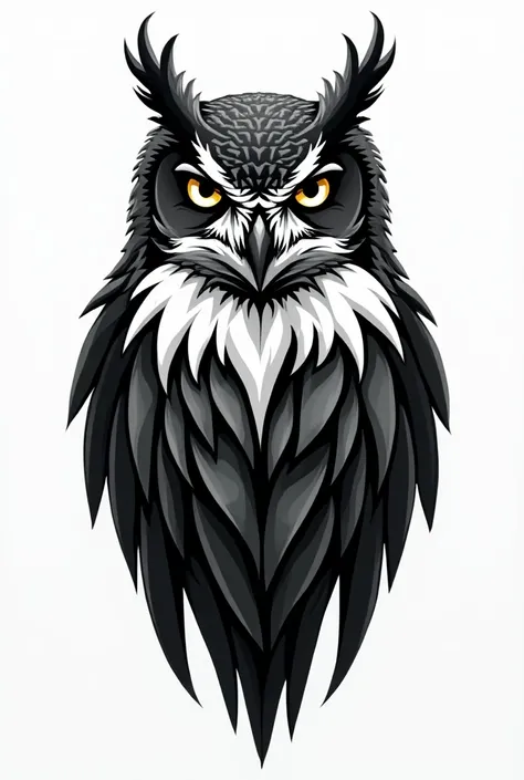 owl in black and white vectors