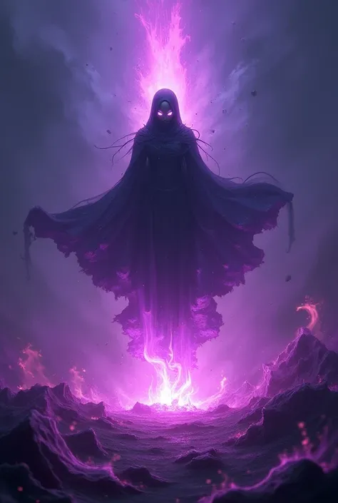  Create an image

Visual Features :

 The Expansion area is filled with a purple darkness that pulsates with energy ,  cracks of spectral light open and close like scars in space ,  and the flames of the abyss undulate through the ground and air . Hitori f...