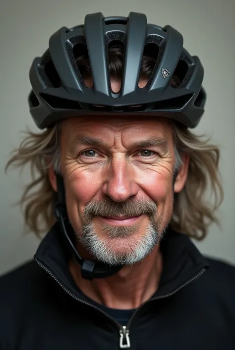  portrait of Robert Plant, Photo, with cycling helmet 