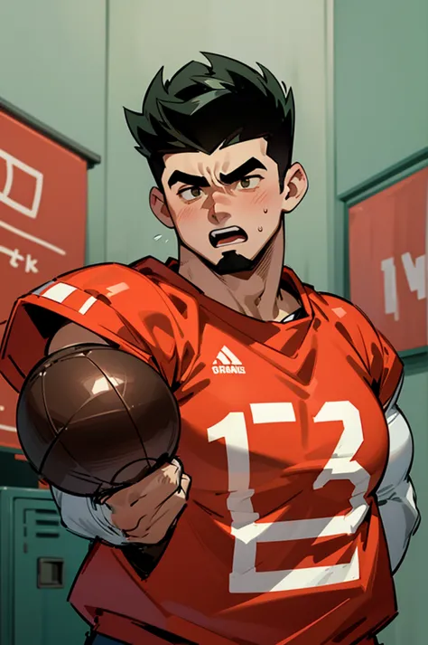 jake long from american dragon jake long as a big dumb sweaty bodybuilder football jock standing in a high school locker room we...