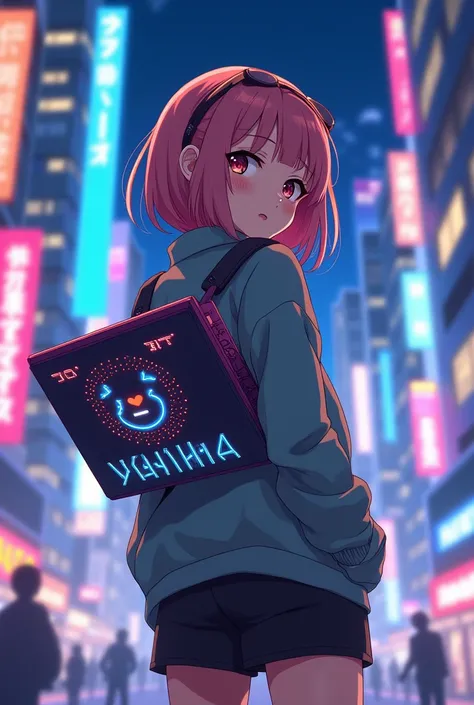 An anime about a woman with a laptop on the back of her laptop that goes by Yanina
