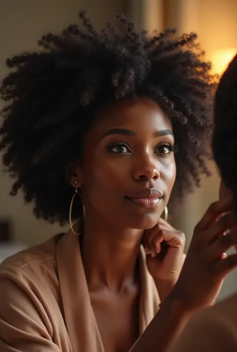 Black woman doing hair 
