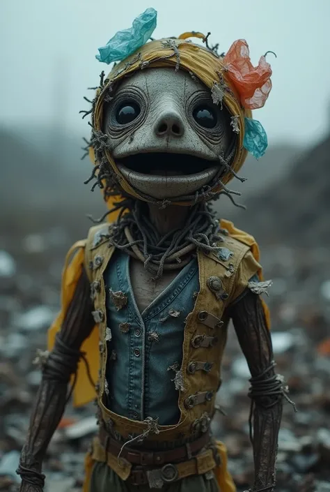 Puppet that represents garbage 