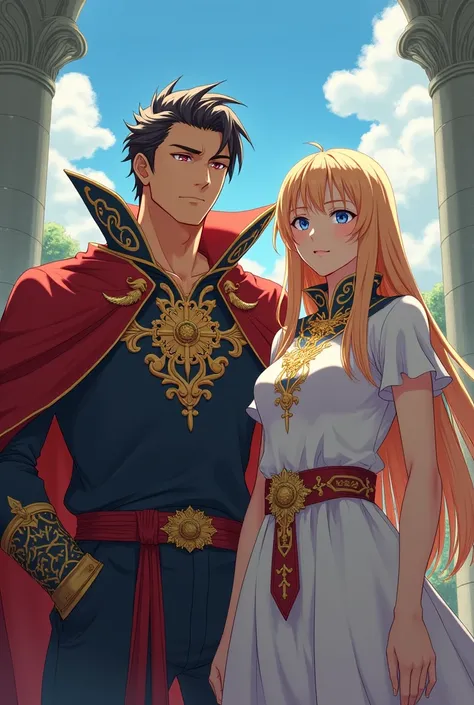 Anime, Fire Emblem King and Princess both wearing a Massive Popped Collar Polo