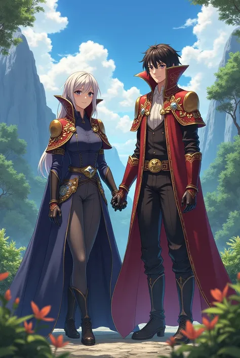 Anime, Fire Emblem King and Queen both wearing a Massive Popped Collar Polo taller than his head