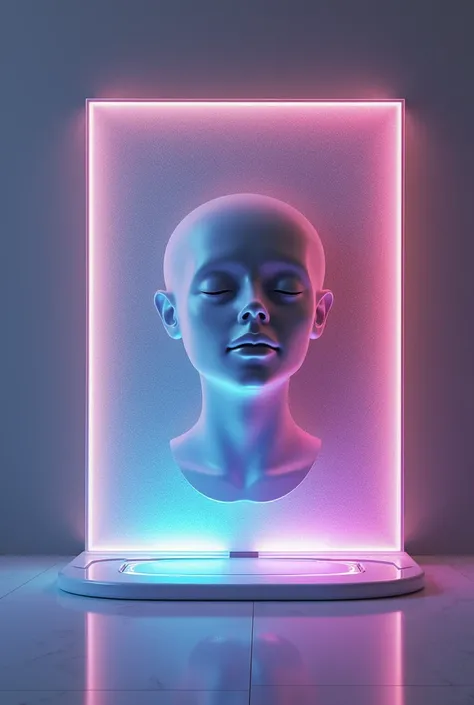 A smart mirror that changes color according to your emotions, futurist, colorful 