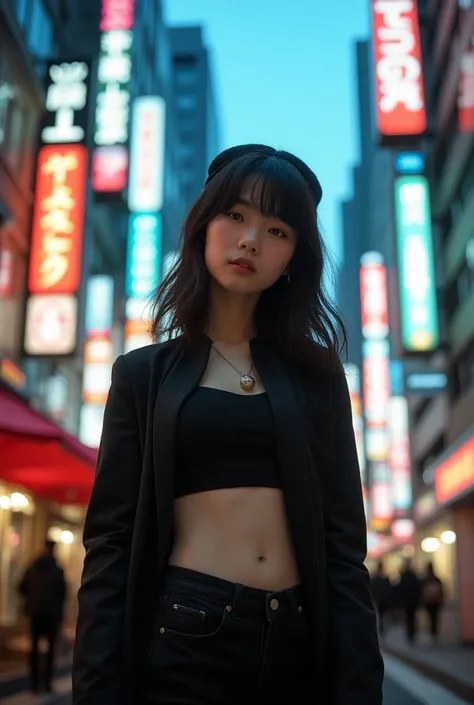 girl in Tokyo using crop topz real picture