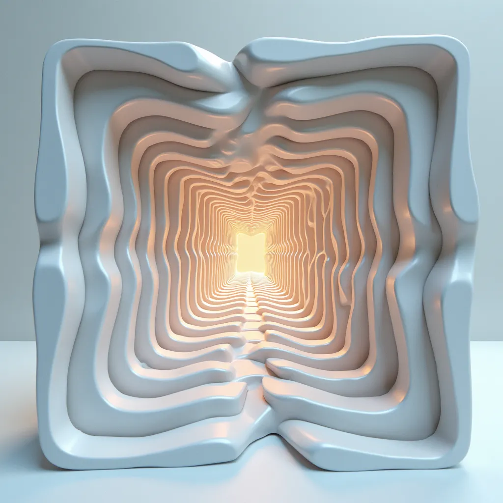 3D trick art, optical illusion, infinity