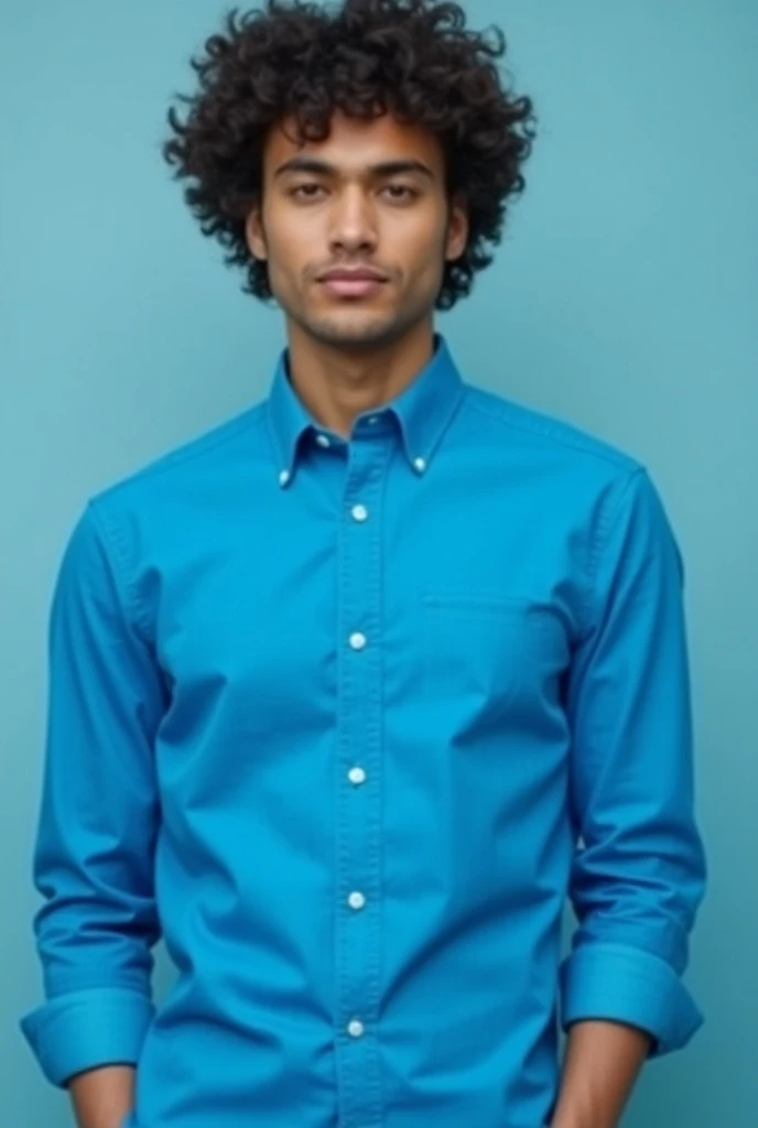 blue shirt without color defect 