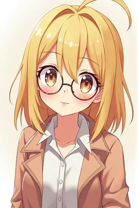 Female roblox blonde anime glasses for profile picture