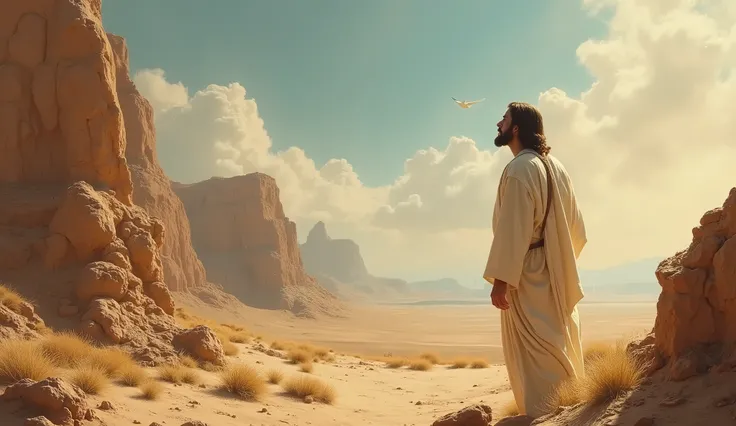 Jesus in the desert and his trust in his father GOD 