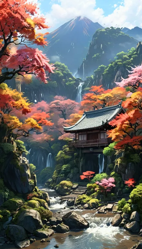 Beautiful anime scenery in Japan、masterpiece, Best Quality,  High Details ,  Ultra High Definition,  RETINA, rural