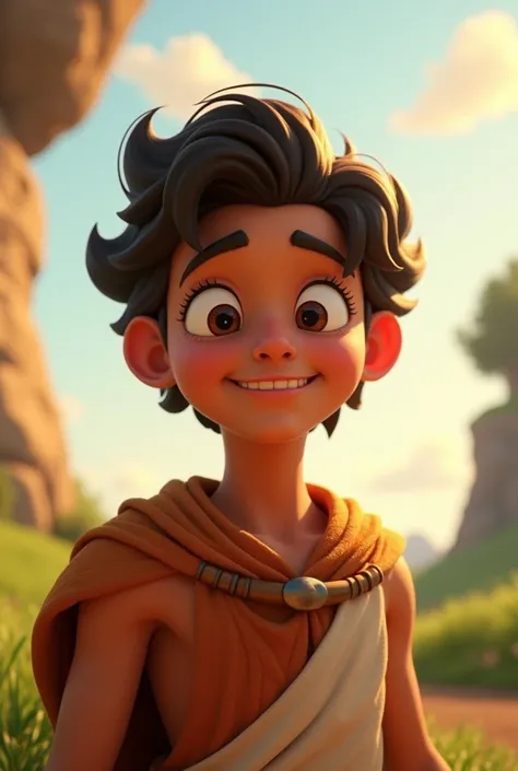 The last image,  with Samson in a young and smiling version , remembered as a hero ,  while the phrase “With God ,  we are stronger than we imagined” appears.3d animation, disney pixar.