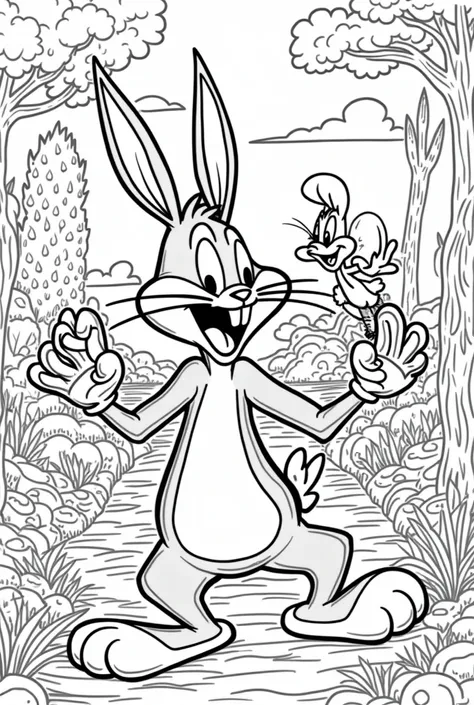 Create coloring pages of Looney Tunes characters