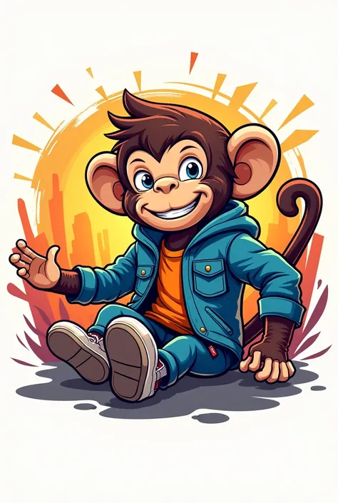 Logo peripheral youth clothing brand with the name of "monkey"