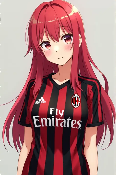 Itsuki de Gotoubun wearing AC Milan jersey