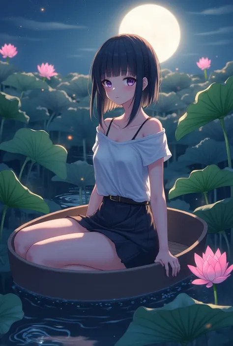 ( high quality, 【8k, original characters), (fact: 1.5), (masterpiece,  Best Quality,  high-resolution : 1.2), [girl, Summer Night, (Stockings Smooth Texture : 1.5), Sexy Skirt,  Detailed Eyes , Delicate images, [Boat, river, facing the camera,  A Large Lot...