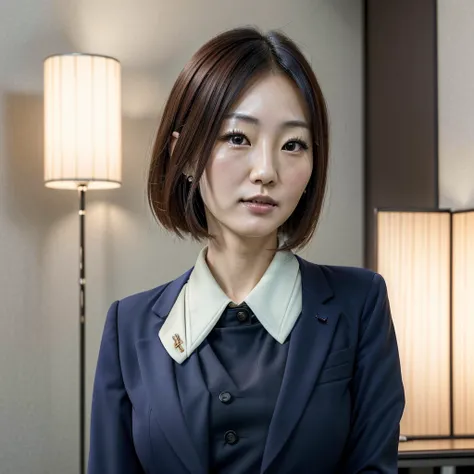 (best quality,4k,8k,highres,masterpiece:1.2) JAPANESE WOman in a suit , a office WOMAN wearing a suit , real photo