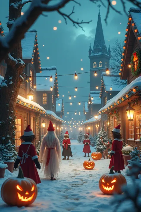 An image where Halloween is combined with Christmas
