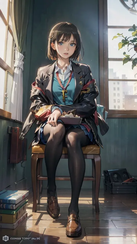 anime - style illustration of a woman in a  high school outfit, video game character, official character art, trending on cgstat...