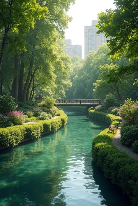 Garden river in New York 