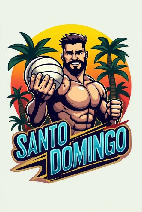  Make me a logo of a volleyball team, This team is called Santo Domingo .