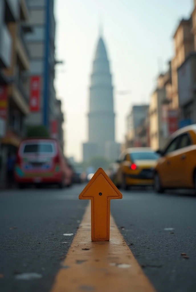 Arrow pin pointing to a  building in Mumbai from outside