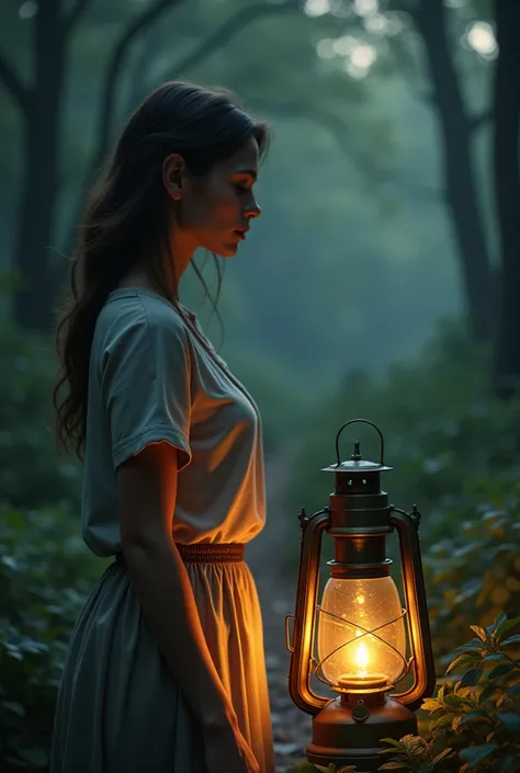 30 year Cara realized the lantern had been left as a guide,