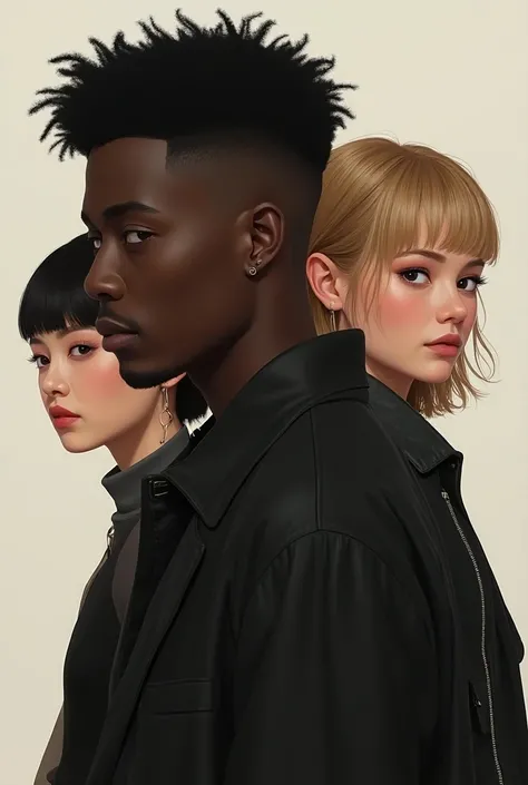 Black Dude looks like rapper Juice wrld, short korean girl with black haired bangs, Blonde german girl looks like niki nihachu 