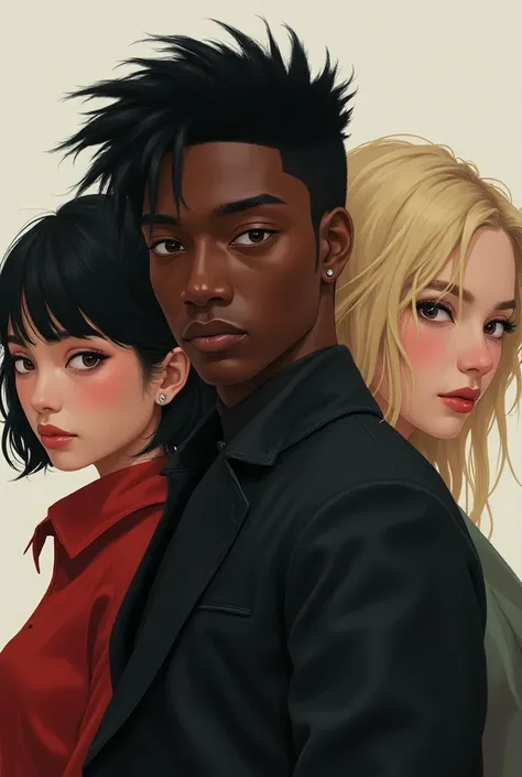 Black Dude looks like rapper Juice wrld, short korean girl with black haired bangs, Blonde german girl looks like niki nihachu 