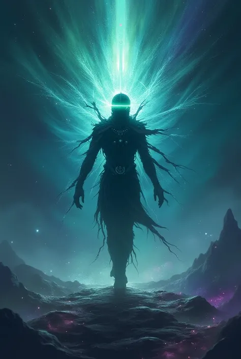  Shaxs RPG cover would be epic ,  reflecting the grandeur of the characters journey and the vast powers that he possesses . Imagine a cosmic scene, with Shax in the center ,  in its fusion form ,  surrounded by a brilliant aura that mixes shadows and light...