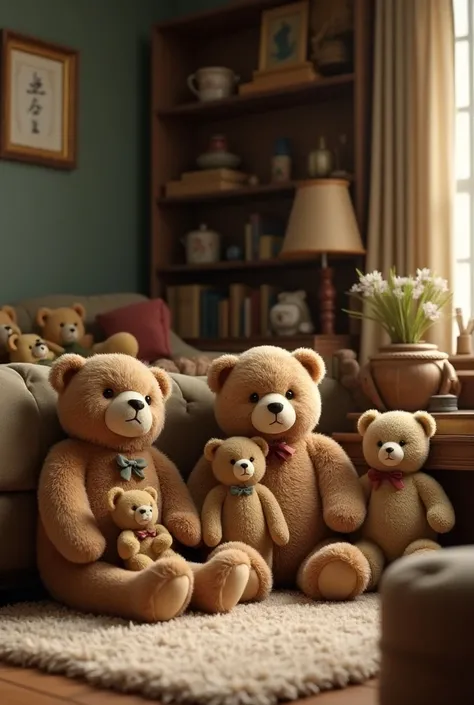 Place a collection of real stuffed bears in the room