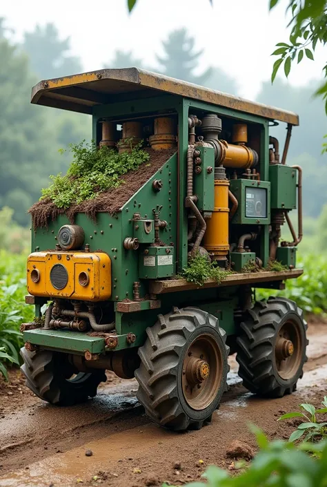 ecological trolley to create compost, fertilizer and reusable products