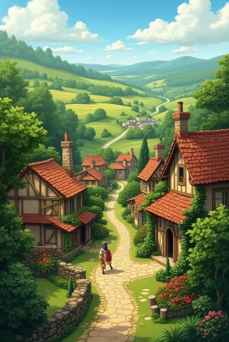 "A small and quiet village, with simple houses, narrow streets and lush landscapes