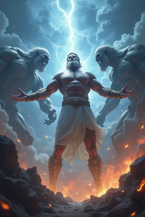 zeus fighting the titans