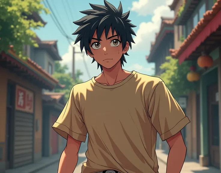 ren in t-shirt 
 NAME KRISHNA IN AI IMAGE IN NARUTO

